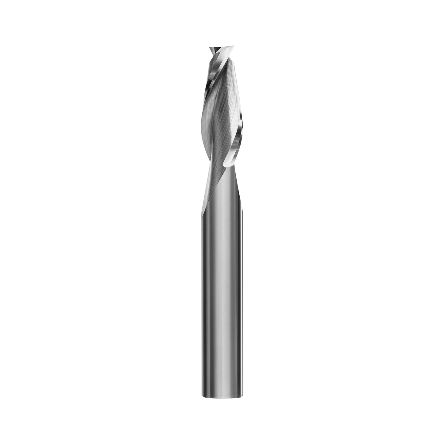 1/2" Upshear Spiral 2-Flute | 1" LOC | 3" OAL | 1/2" Shank | Plunge End
