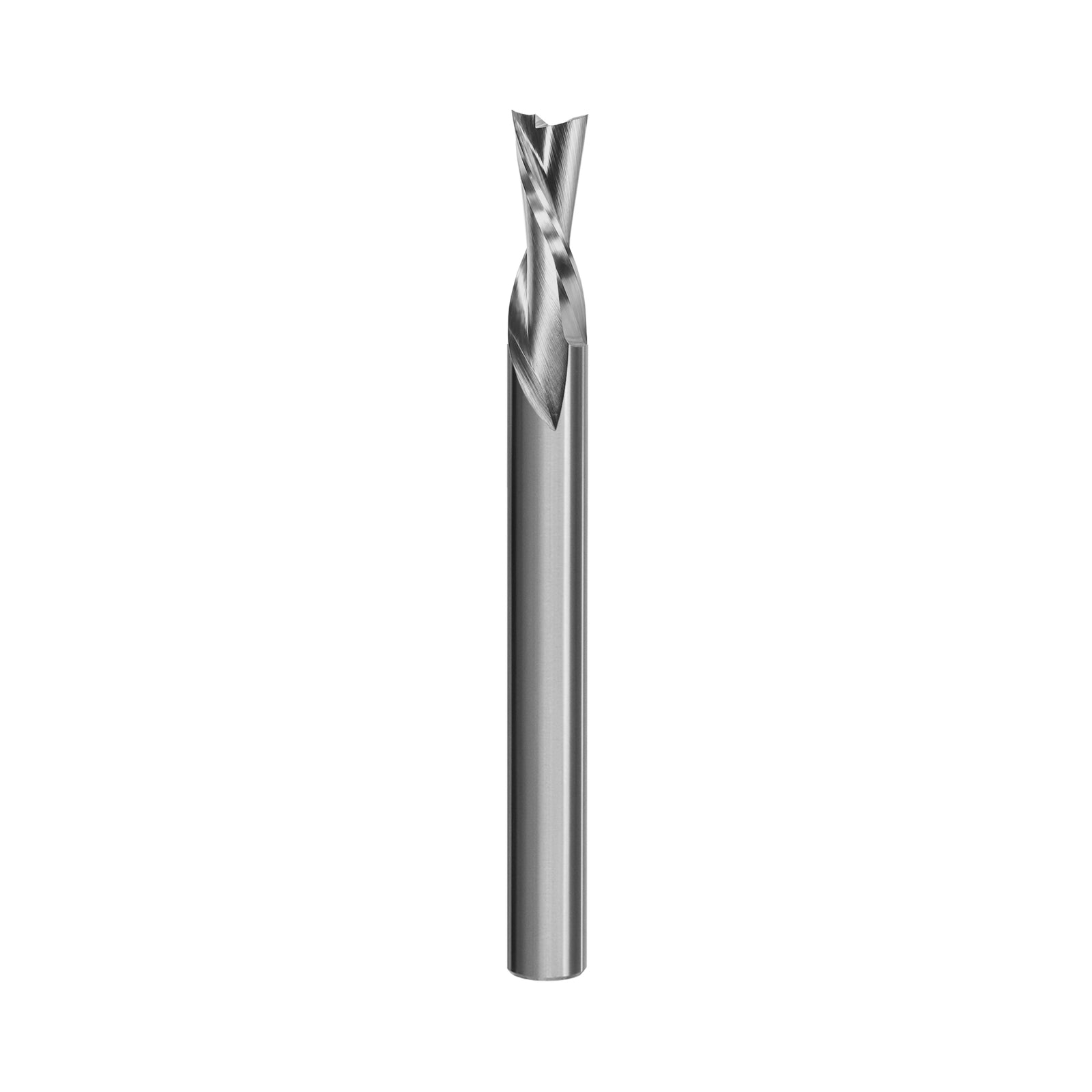 5/32" Downshear Spiral 2-Flute | 3/4" LOC | 2-1/2" OAL | 1/4" Shank | Plunge End
