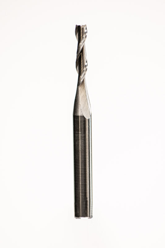 5mm Upshear 2 Flute 5/8 Cut Length 2-1/2" OAL Plunge End 1/4" Shank